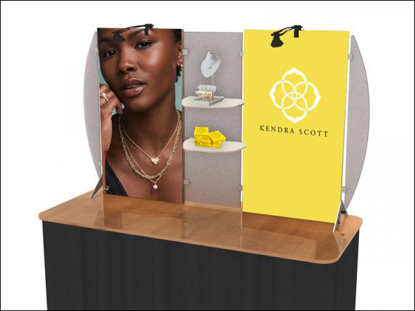 SEGUE Tabletop Display with Wings and Shelves